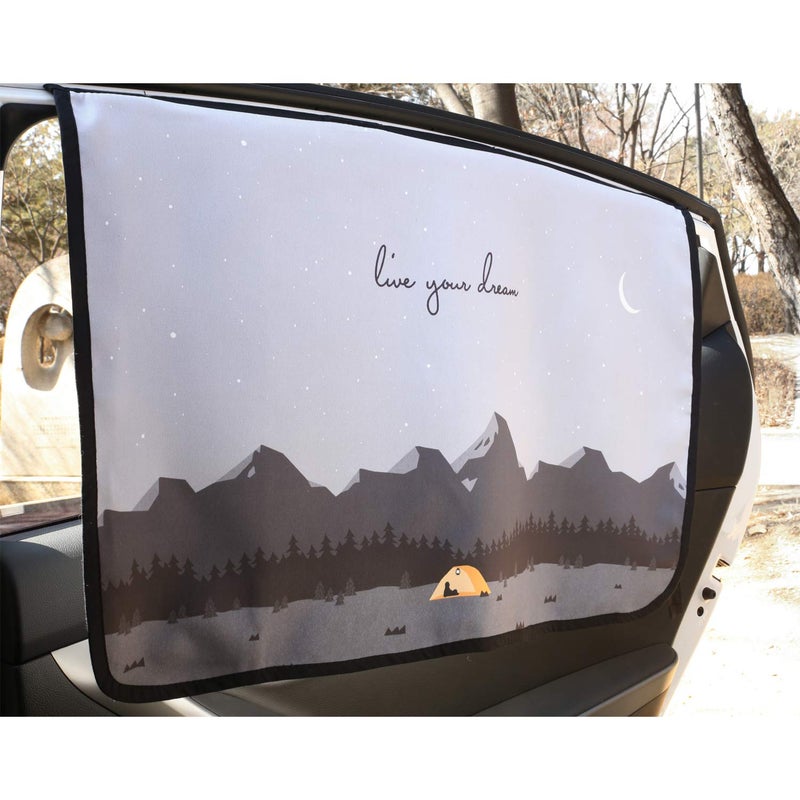 BEBEDECO Magnetic Car Sun Shade Curtain for Side Window â€“ Sun Blocker and UV Protector for Baby, Kids, and Pets â€“ Universal Fit with Built-in Magnets for Steel-Framed Door (Be-Camping Curtain) - Image 2